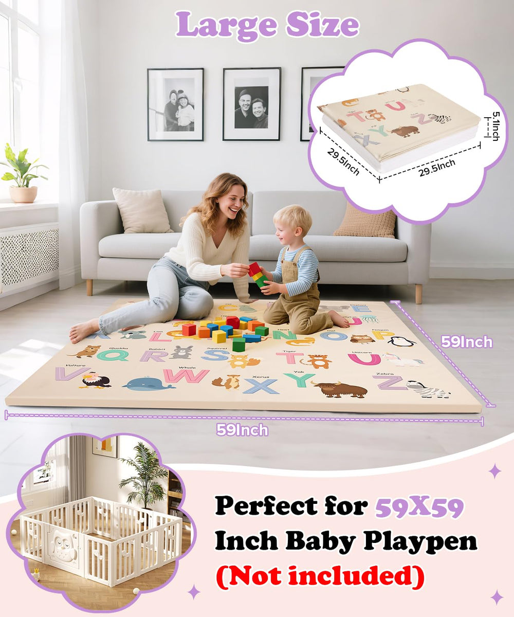 Haavookix non-slip bottom securing mat on wood, tile, and carpet.