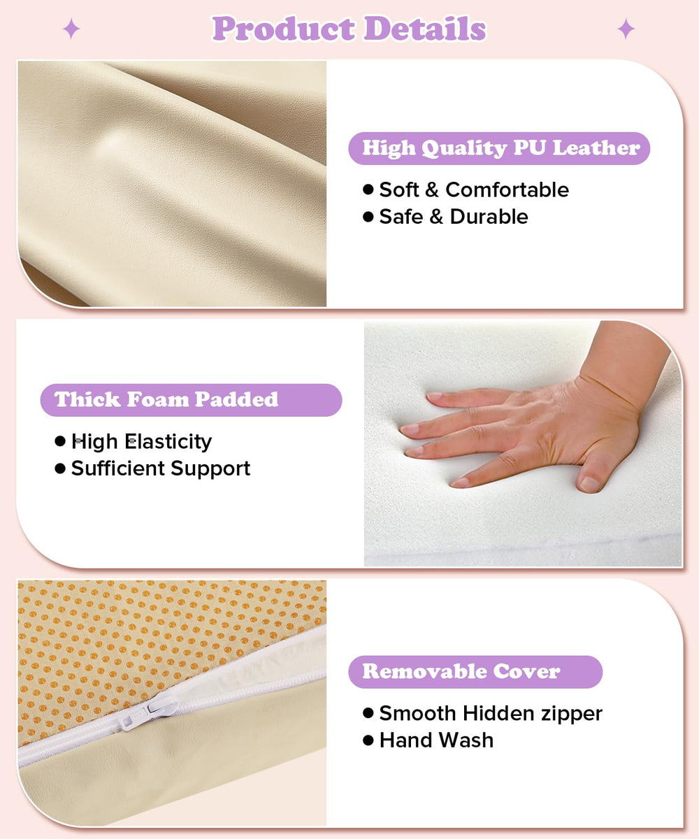 Haavookix removable cover washable play mat keeps the surface fresh through busy playdates.