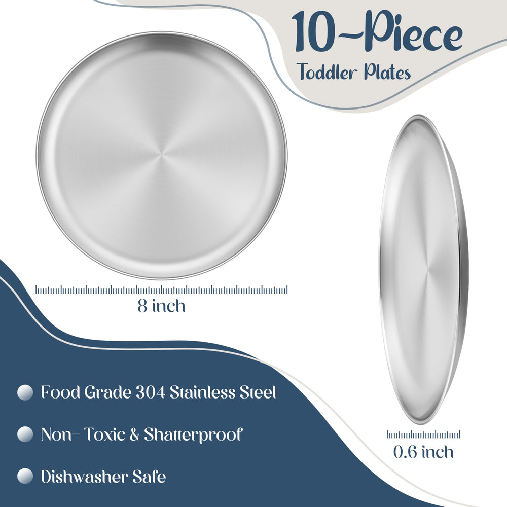 HaWare rolled edge kid plate supports safe self feeding