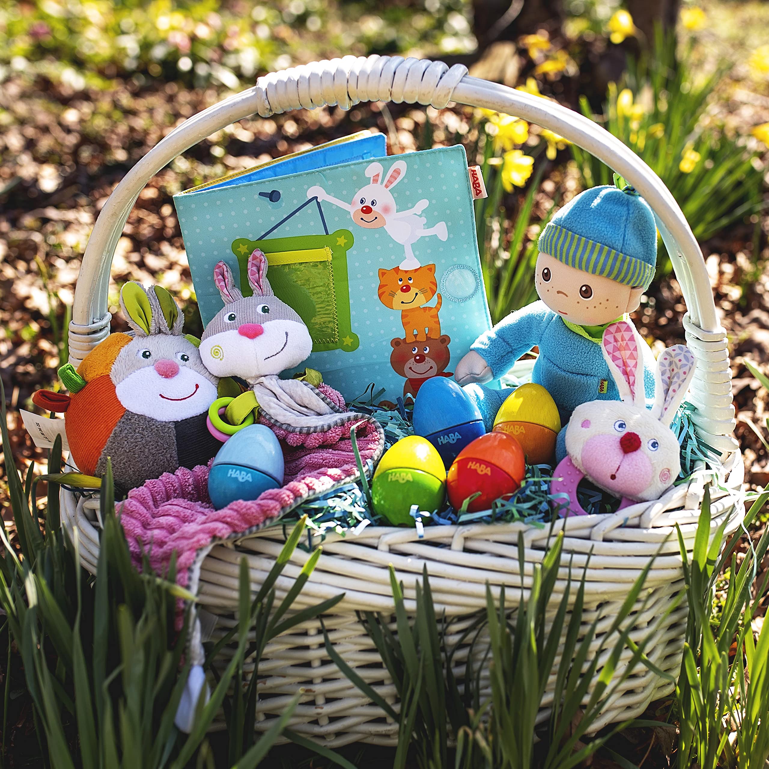 HABA Bunny Teether makes a sweet first baby gift for sensory development.
