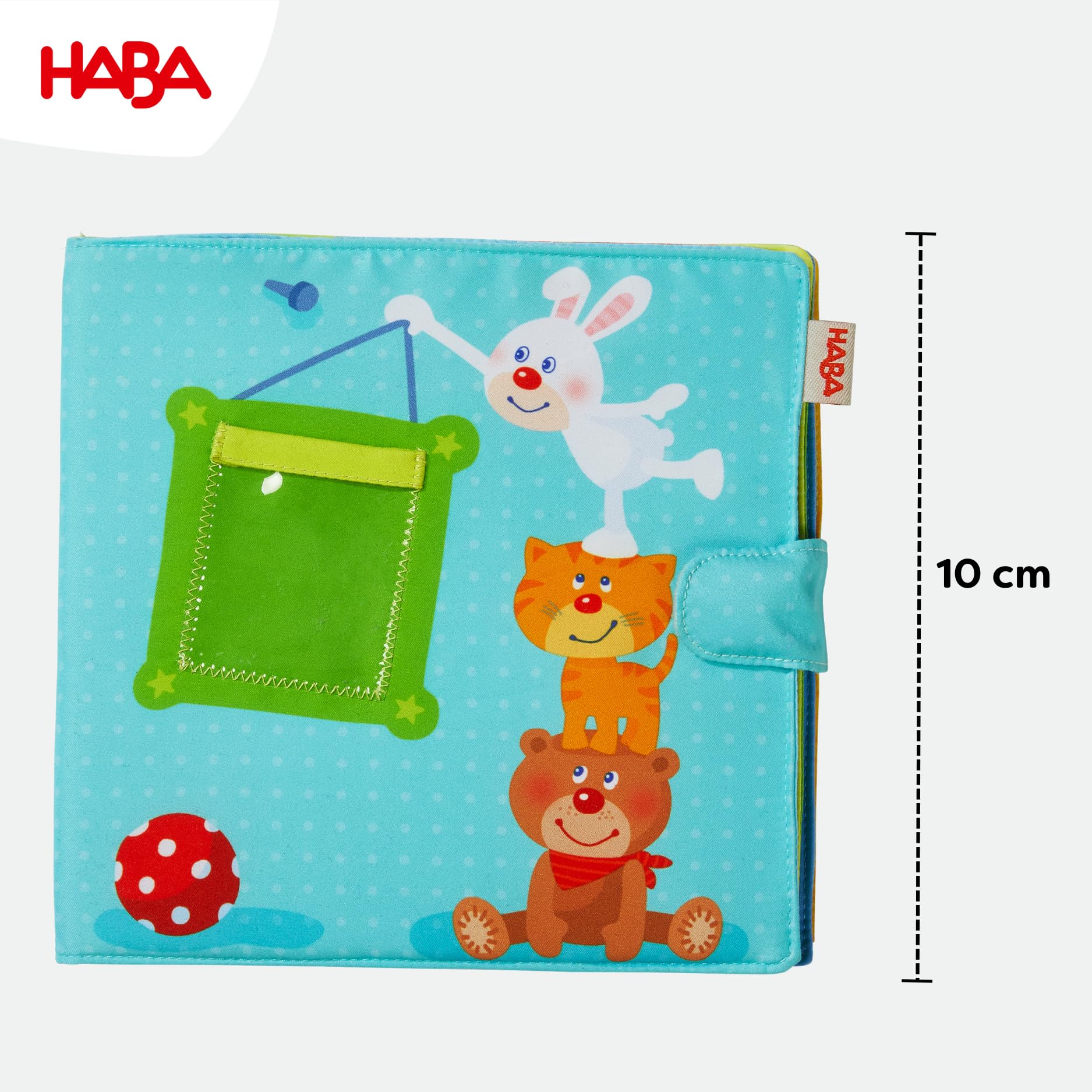 HABA My First Photo Album sensory-friendly textures invite exploration.