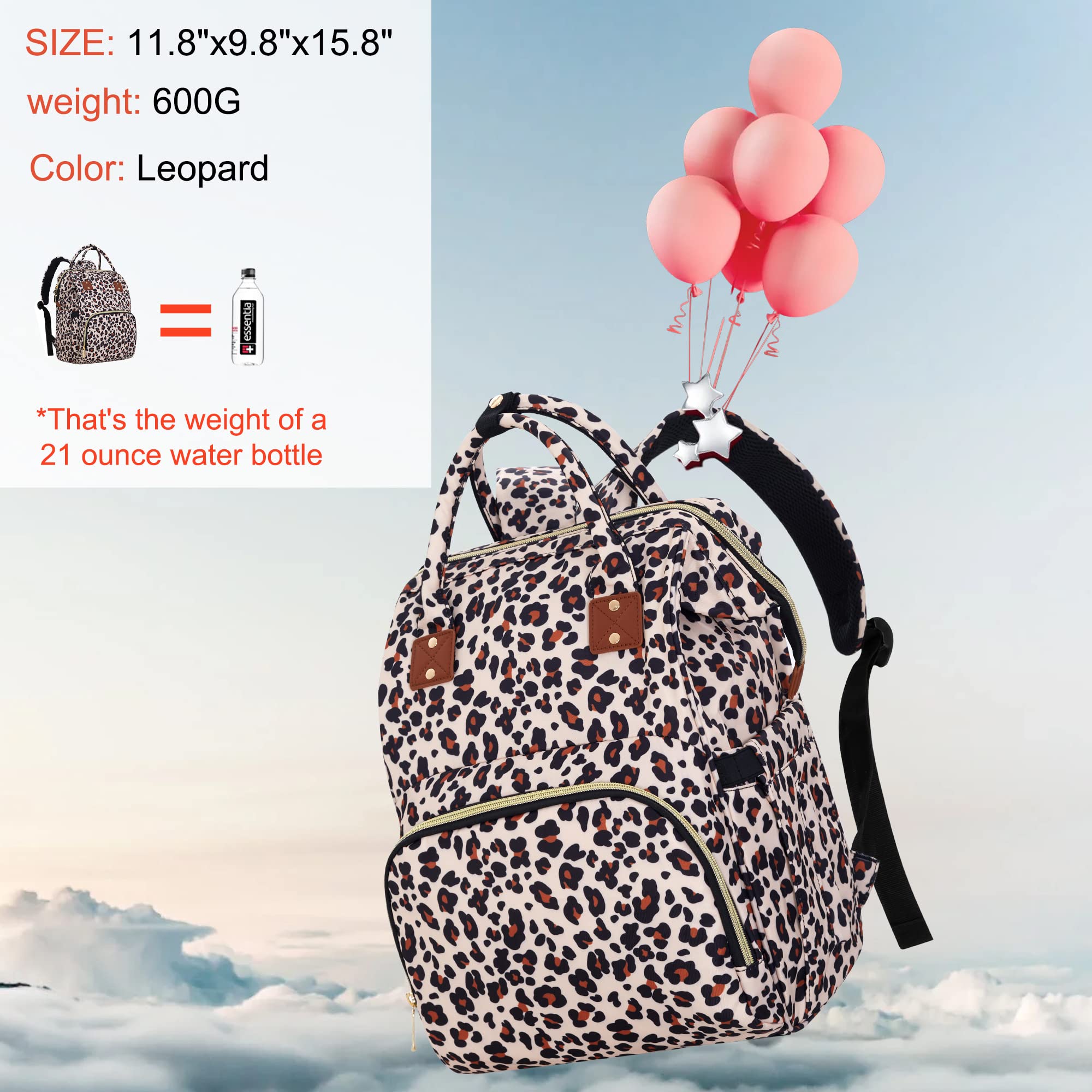 HABOPET diaper bag backpack insulated pockets keeping bottles warm on outings.