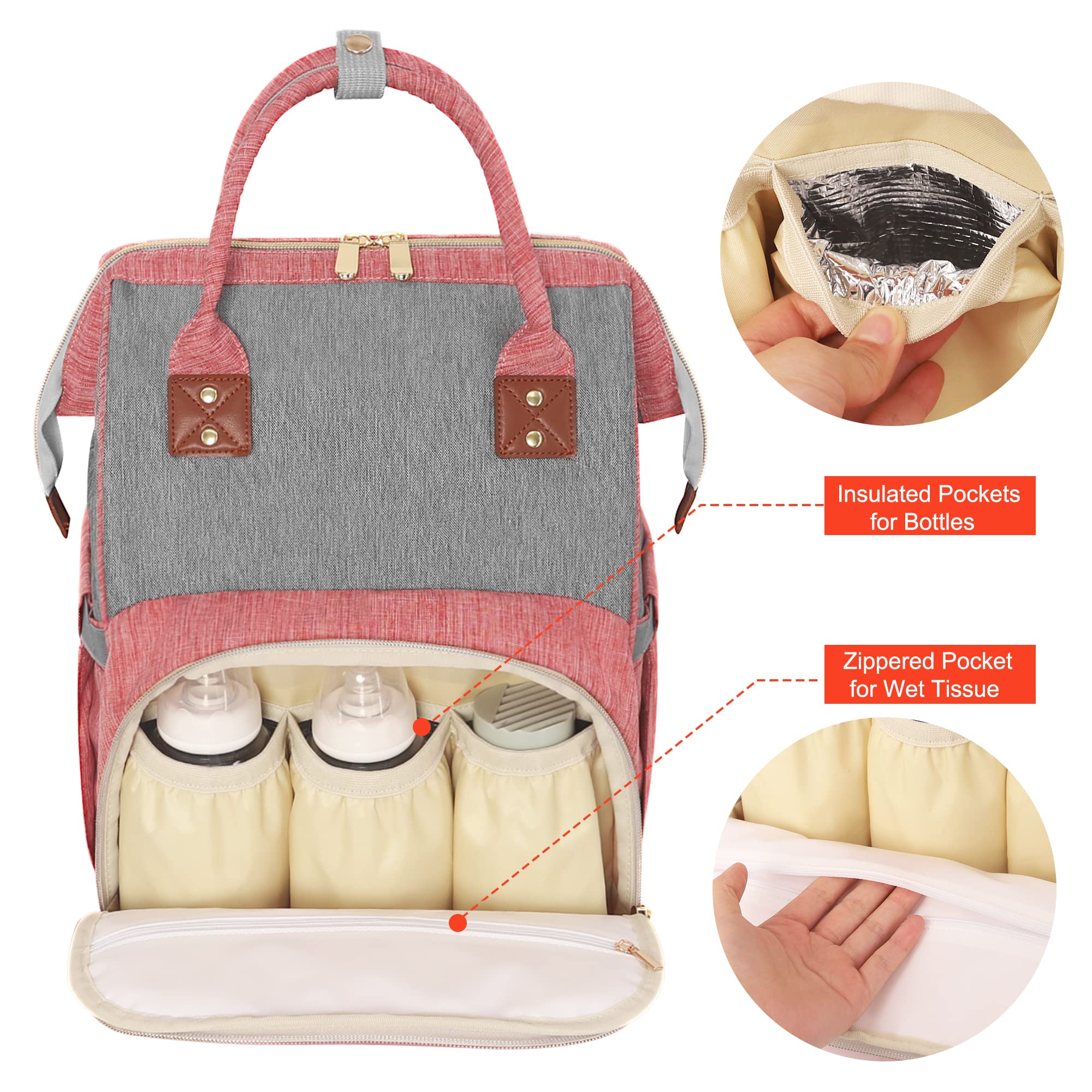 HABOPET bag's main compartment fits up to 14-inch laptop for quick work.