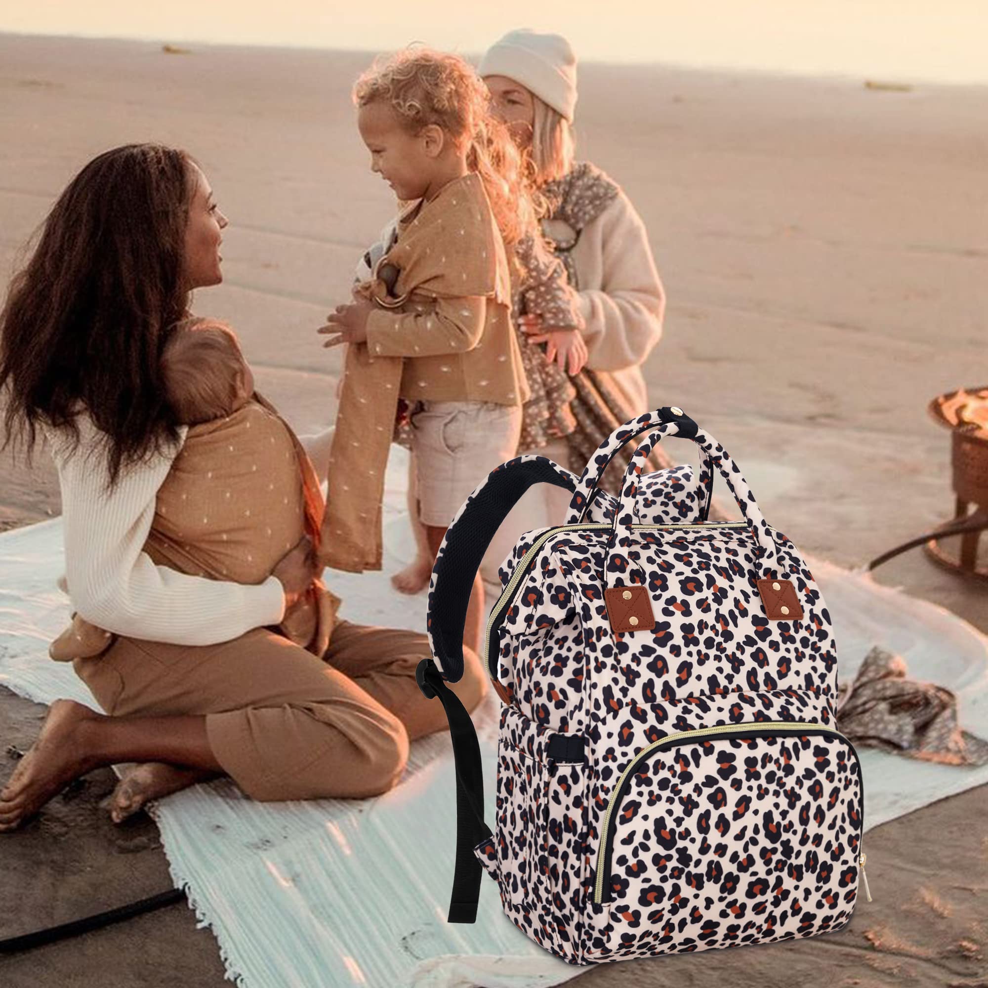 HABOPET diaper bag backpack soft-pad straps ease shoulder comfort.