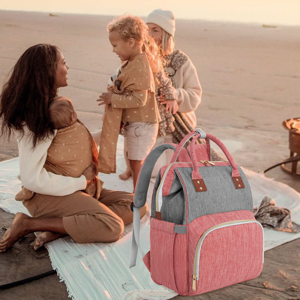 HABOPET diaper bag with stroller clip for hands-free travel.