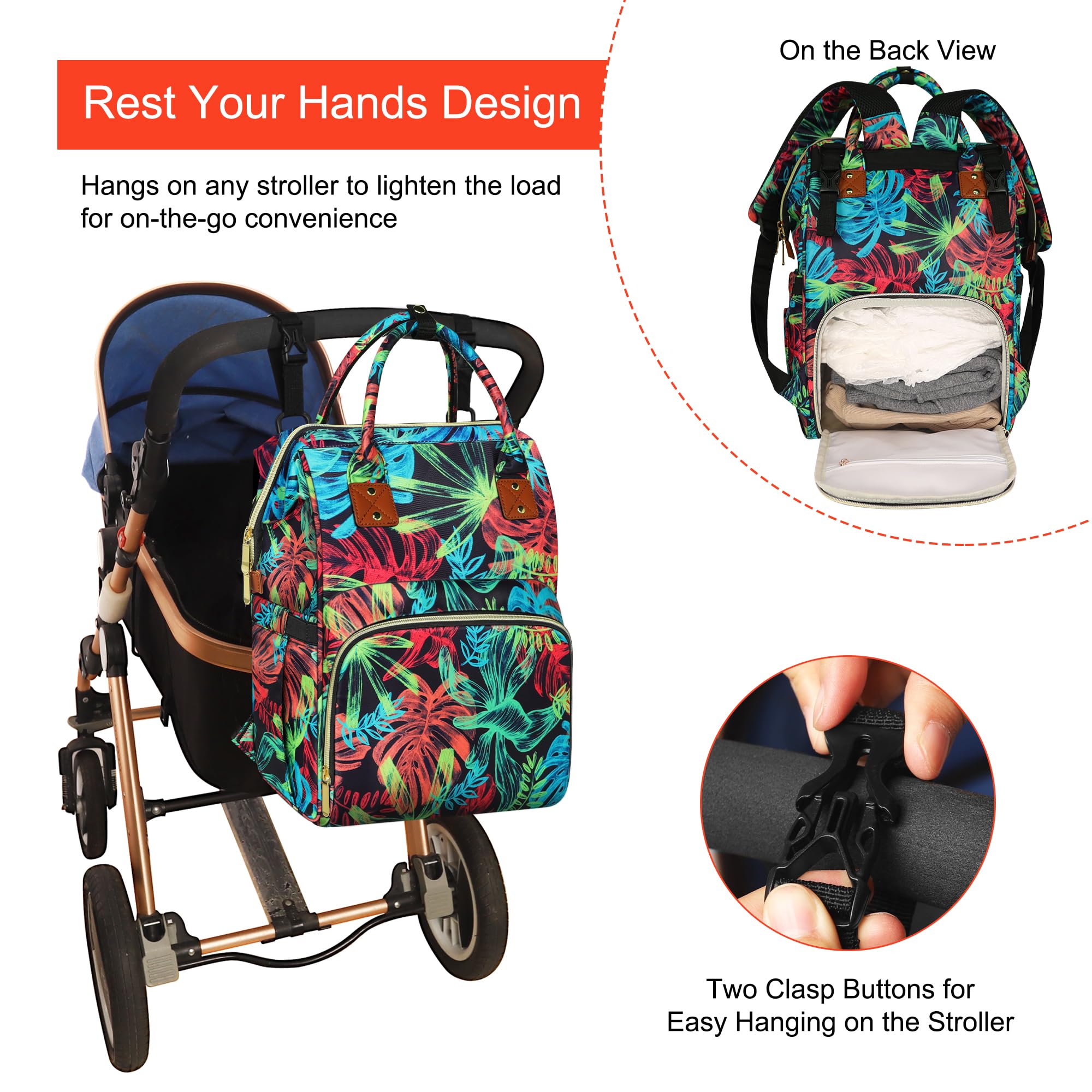 HABOPET stroller clip enables hands-free transport during strolls.
