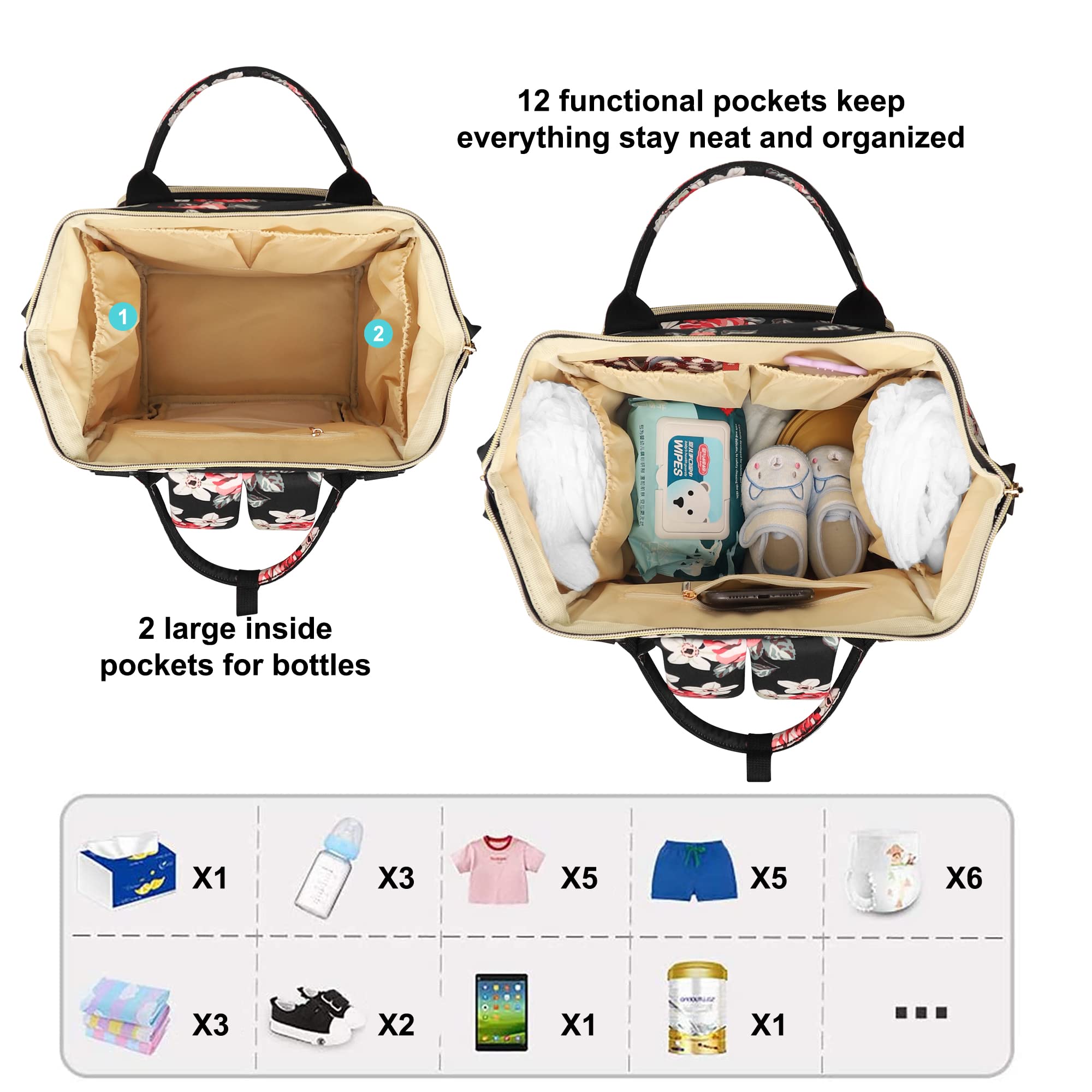 HABOPET insulated bottle pockets keep drinks ready during outings.