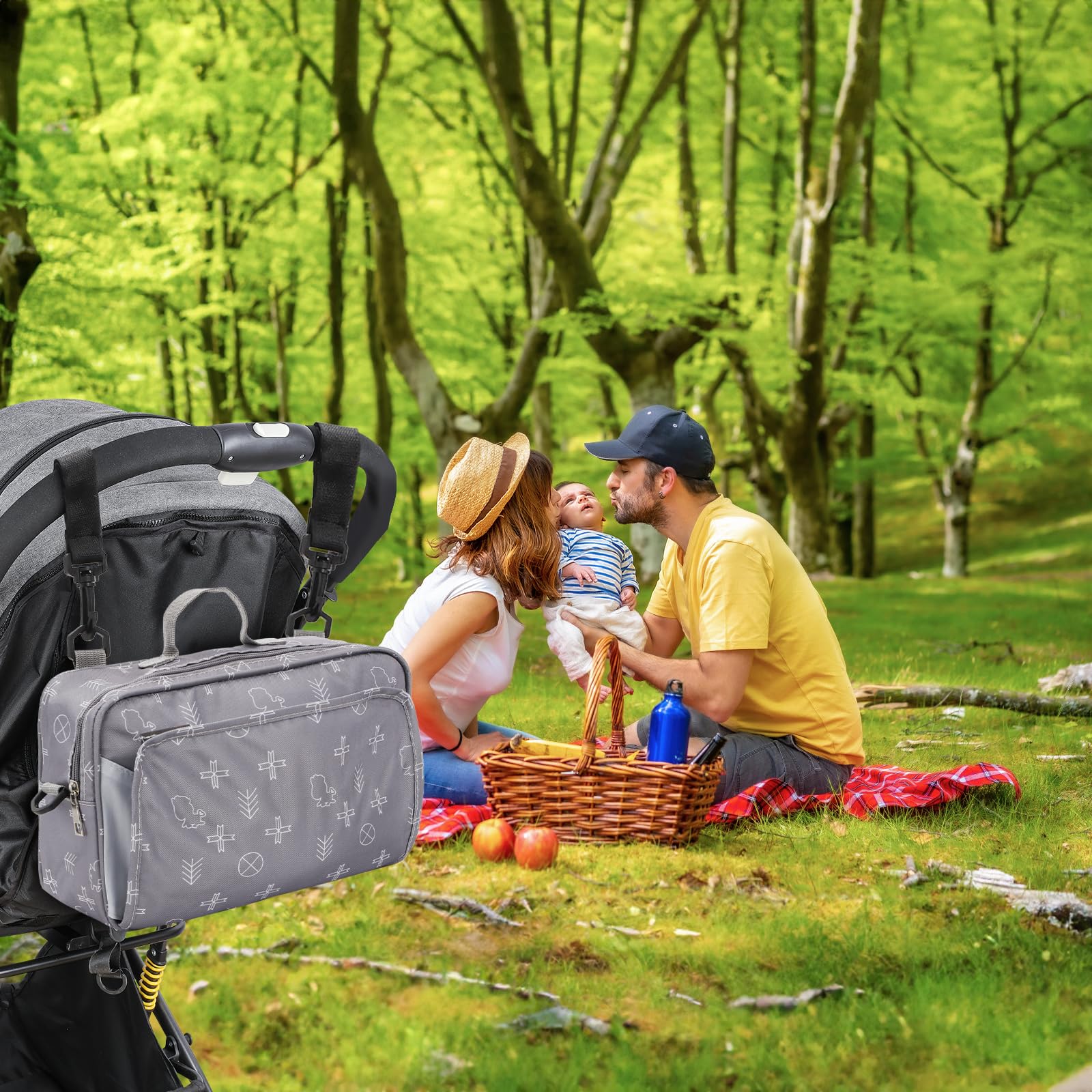 Hacaroa small diaper bag lightweight design ideal for everyday outings.