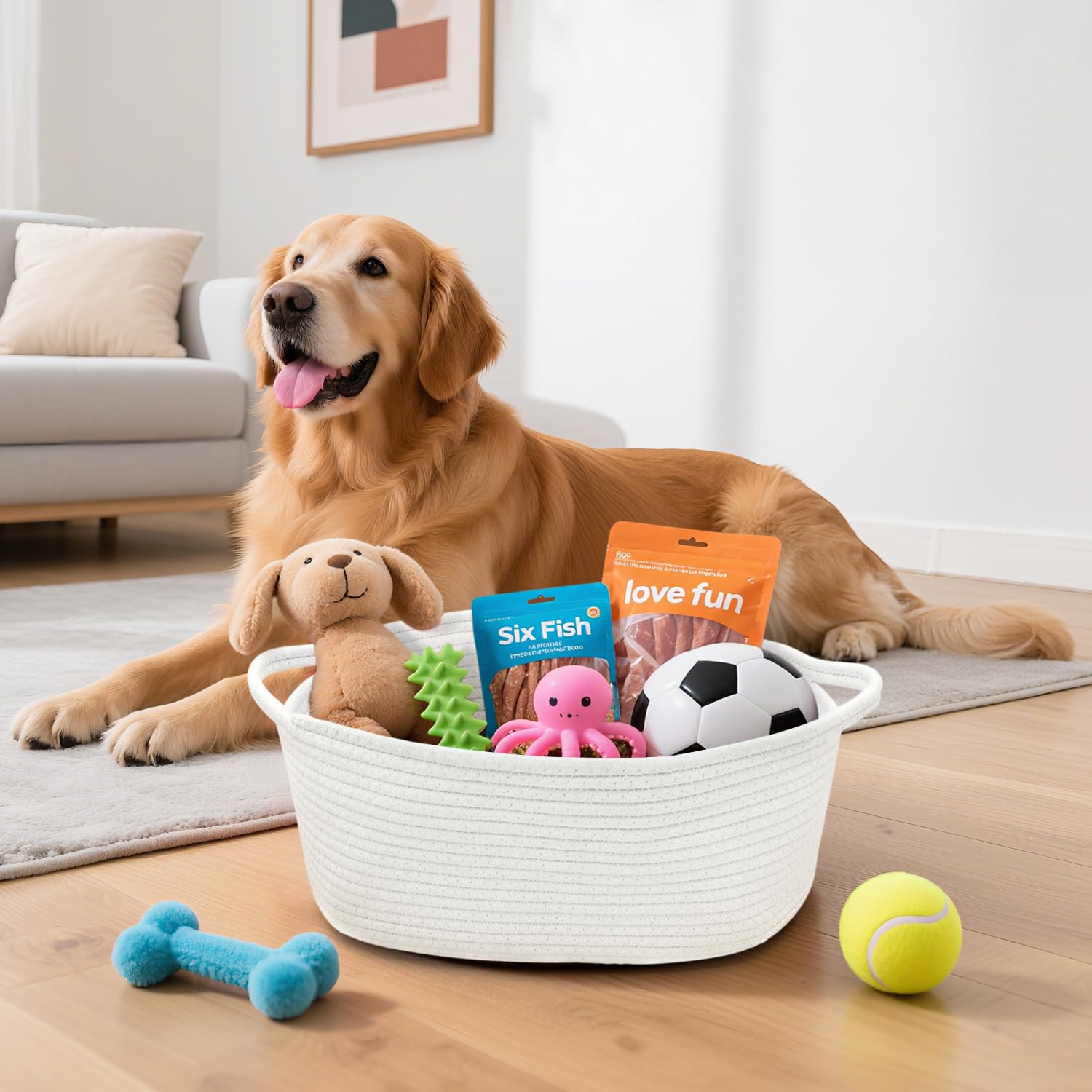 HADEEONG basket folded for storage illustrates easy-care reshaping.
