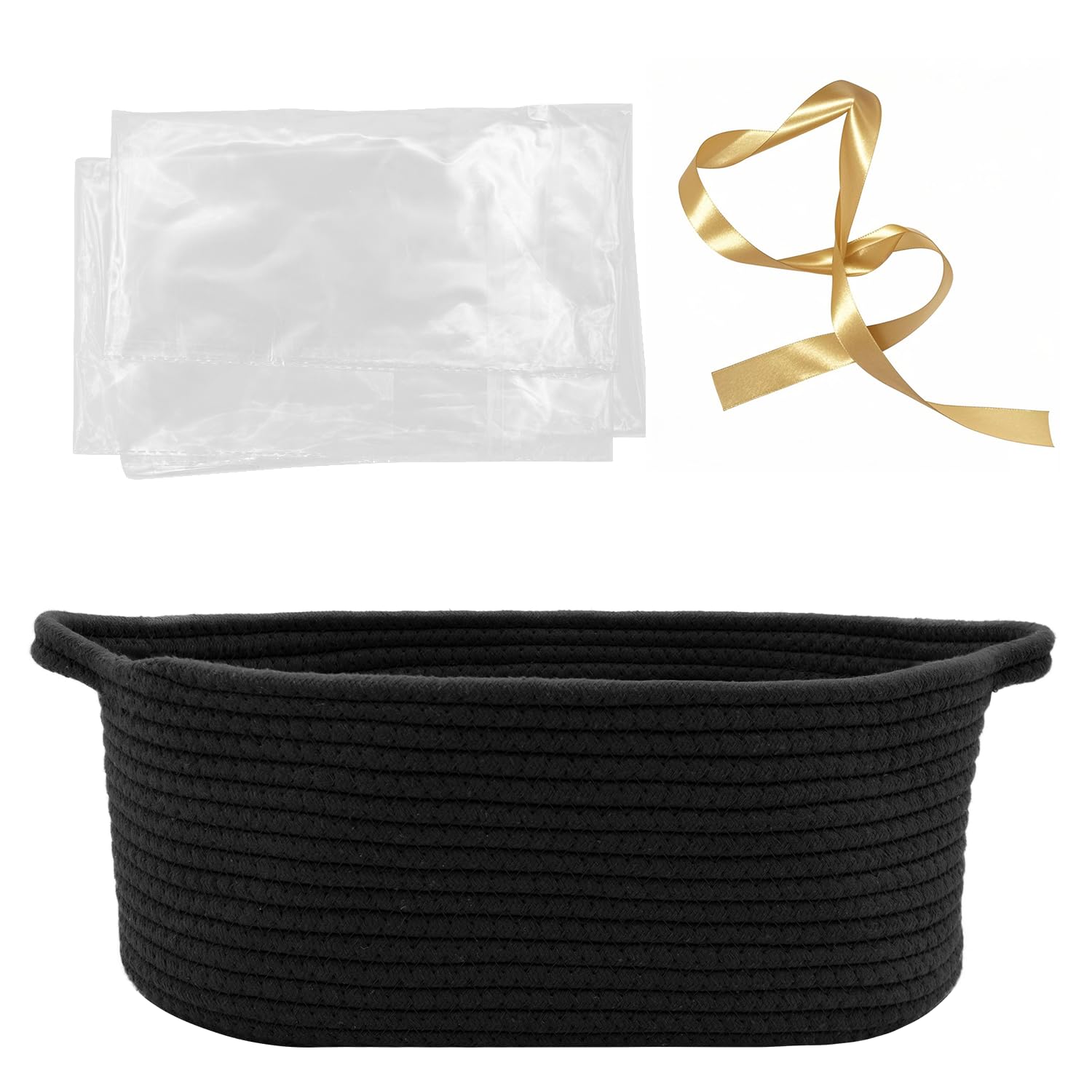 HADEEONG woven basket gift bags ribbons 14x10x6 — stylish gift storage for parties and celebrations