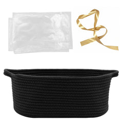 HADEEONG woven basket gift bags ribbons 14x10x6 — stylish gift storage for parties and celebrations