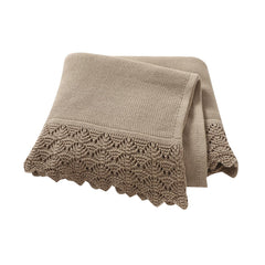 Hadetoto baby blanket cotton knit close-up showing soft texture for gentle swaddling and year-round comfort.