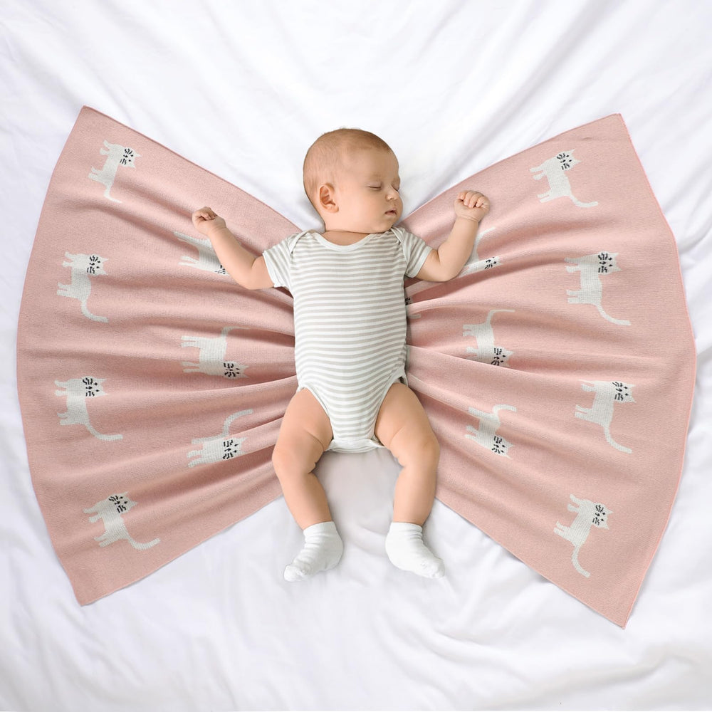 Hadetoto baby blanket neutral crochet colors fit any nursery theme and gender-neutral styling.