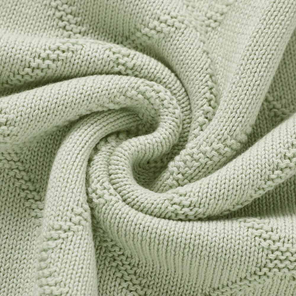 Hadetoto knit baby blanket durable and easy to machine wash for busy parents