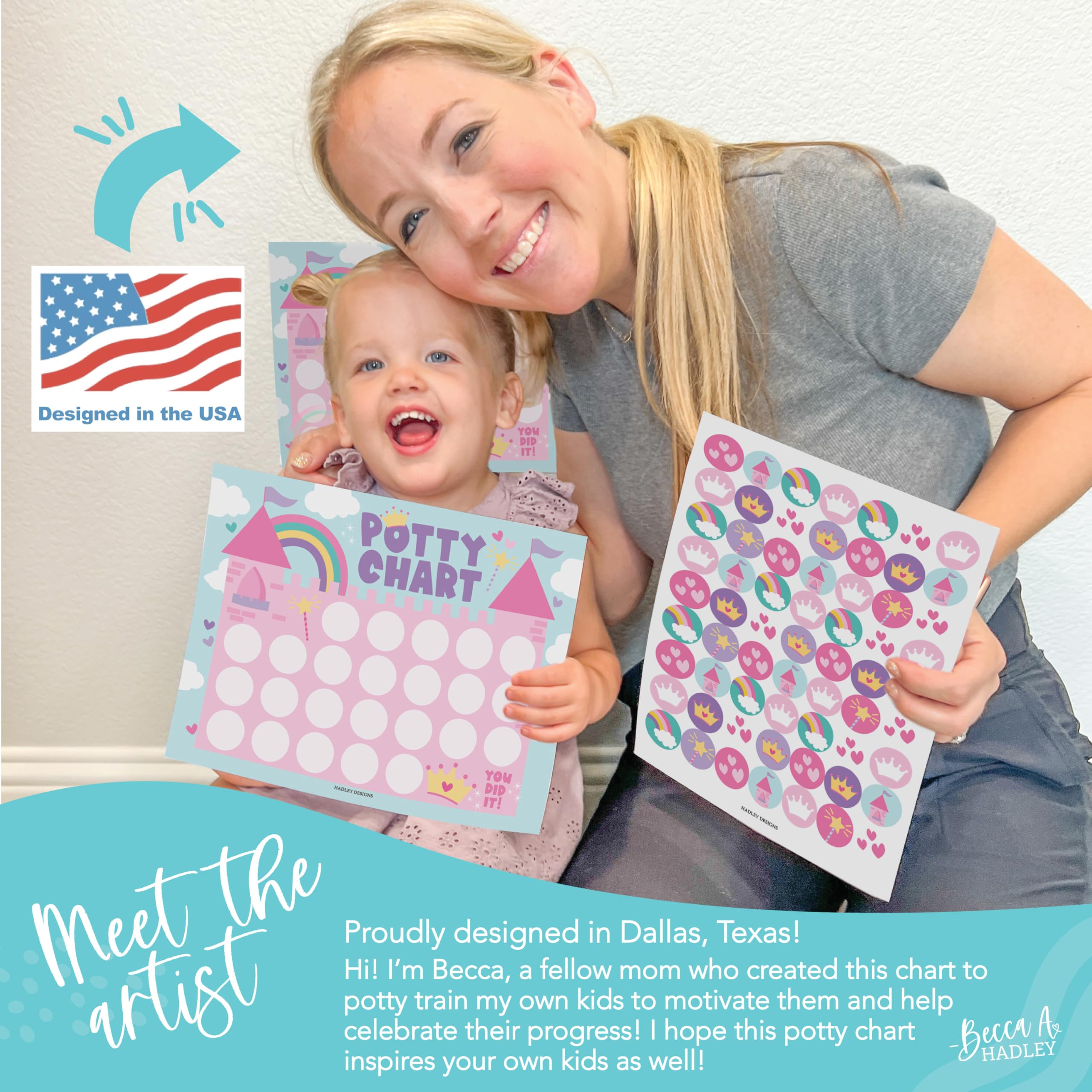 Hadley Designs 8-5x11 poster detail shows vibrant artwork that engages toddlers.