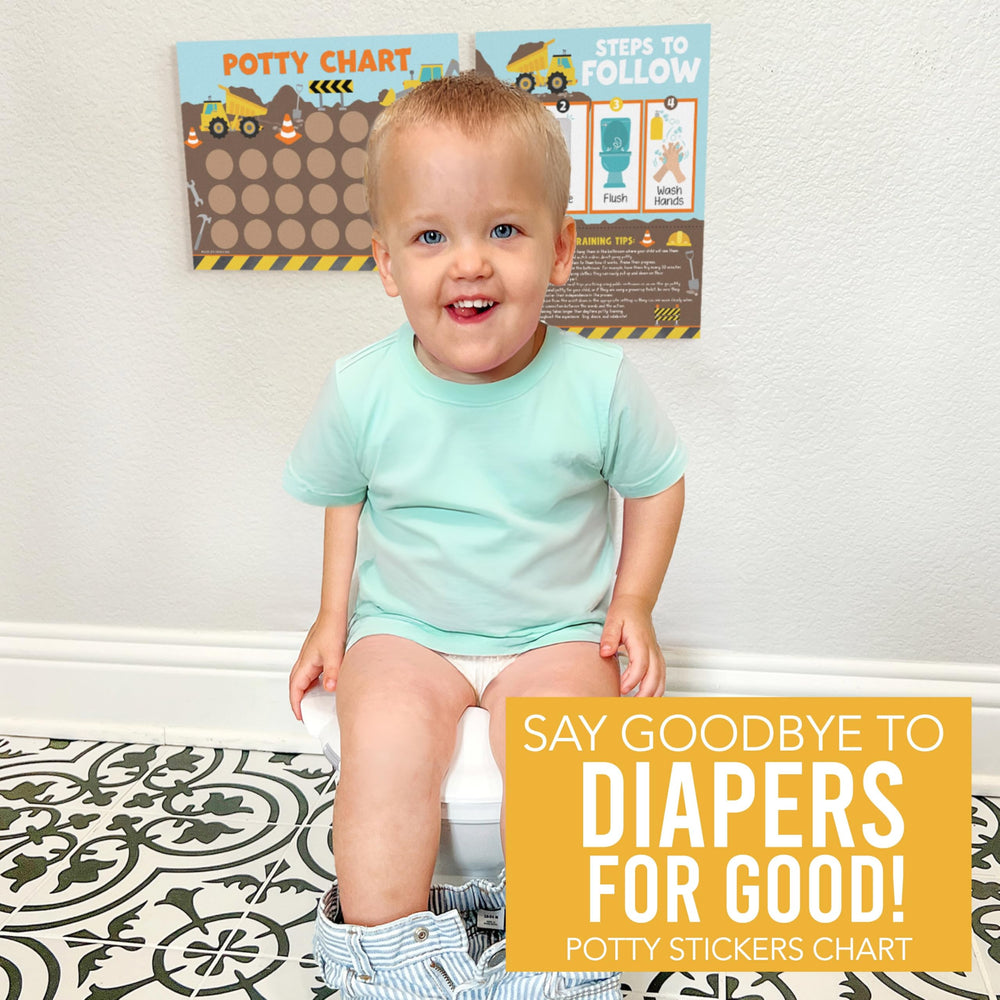 Hadley Designs potty chart boy-reward theme engages active builders.