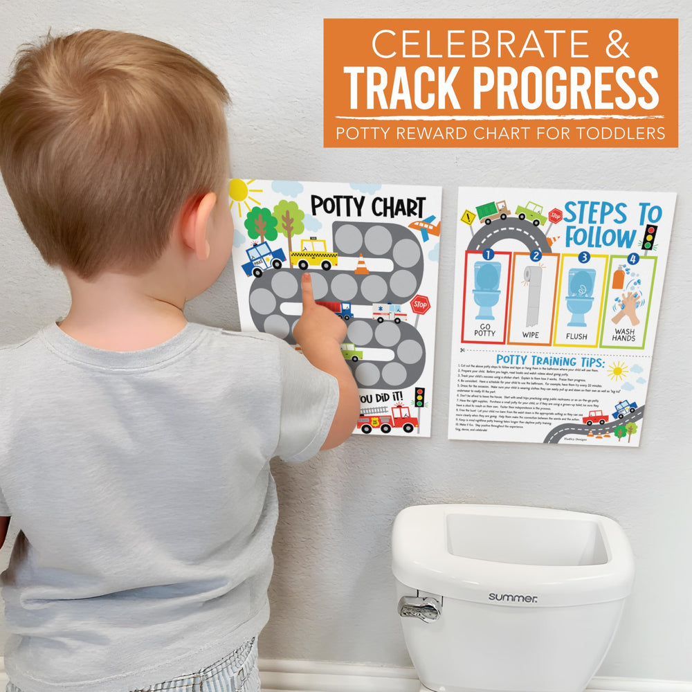 Hadley Designs potty chart bundle includes charts and sticker sheets for easy setup.