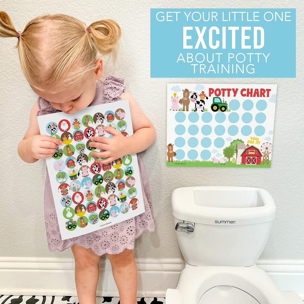 Hadley Designs frames-and-posters shot illustrating quick setup and appealing display for the potty chart.