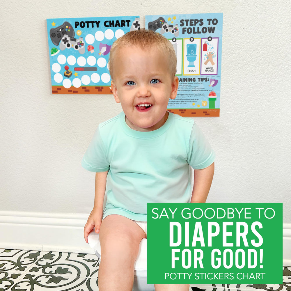 Hadley Designs Potty Chart packaging graphics show kit contents clearly.