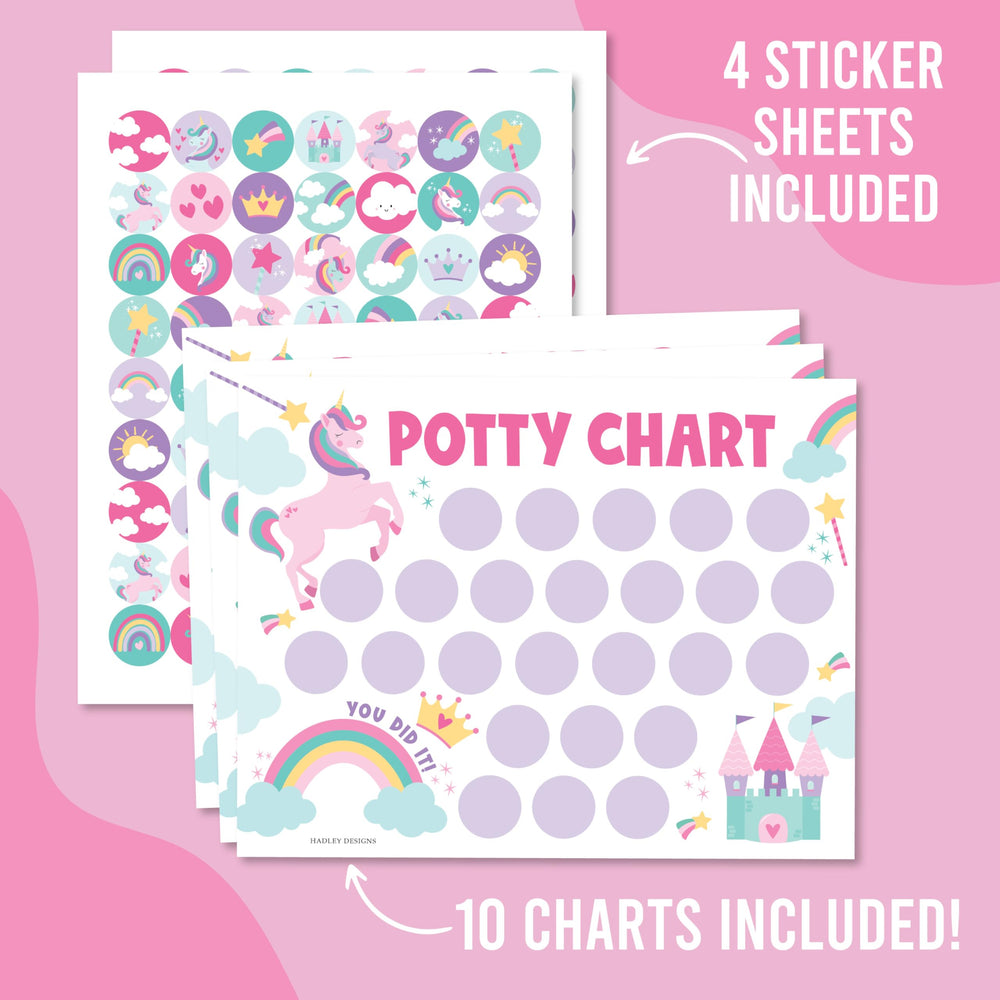 Hadley Designs 8.5x11 potty chart poster for easy home display.