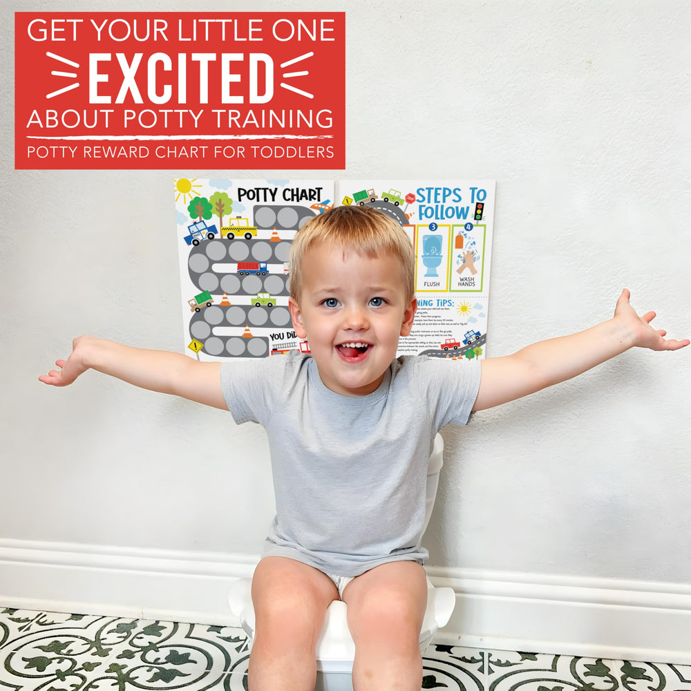 Hadley Designs potty chart progress-tracking visual helps parents track daily wins.