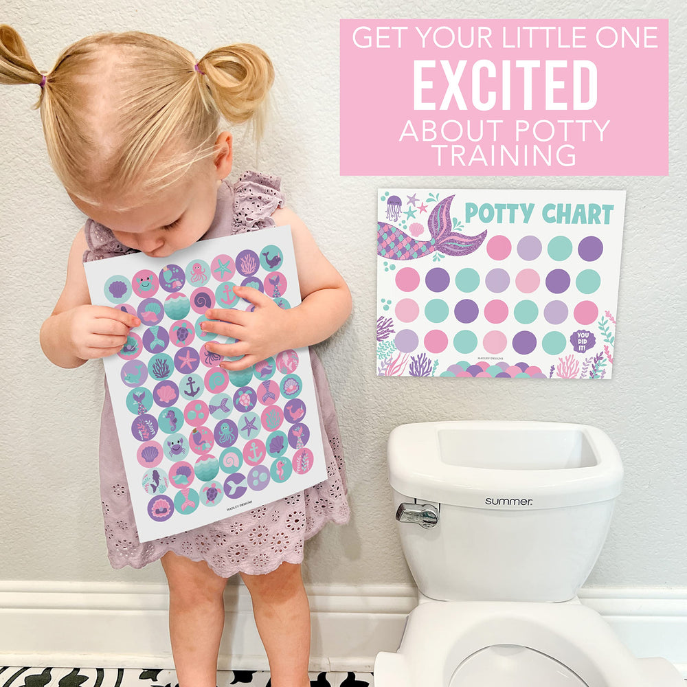Hadley Designs mermaid sticker pack collection close-up features durable reward stickers.