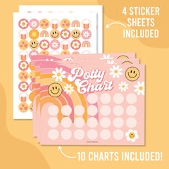 Hadley Designs sticker sheets provide colorful rewards for potty moments.