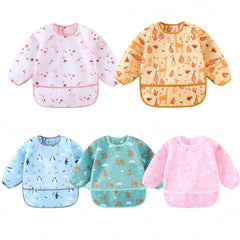 Hafftnun baby bib long-sleeve design for full coverage during meals