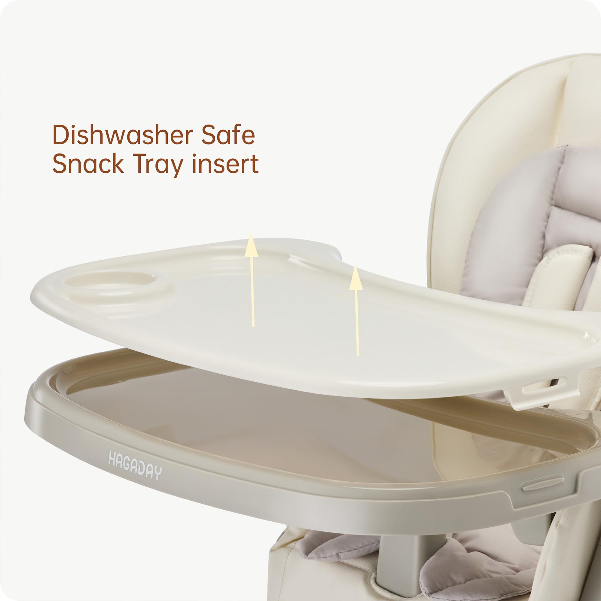 Hagaday 5-point harness ensures safety during feeding and play