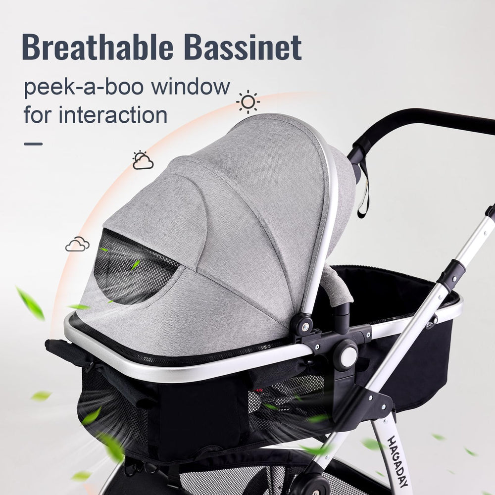 Hagaday stroller rear-wheels-9in offers stability and better shock absorption on rough terrain.