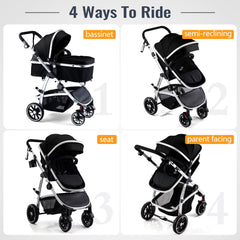 Hagaday baby-stroller reversible seat lets toddlers face you for bonding.