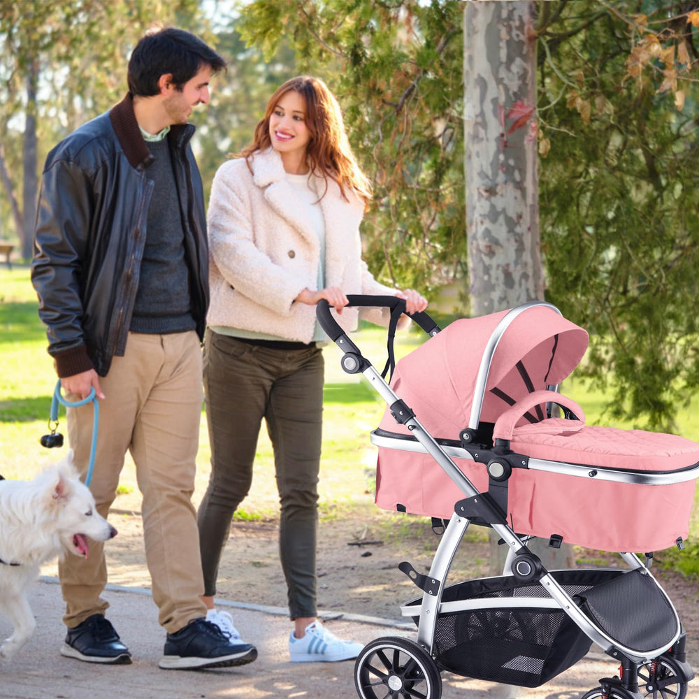 Hagaday Baby Stroller storage basket keeps essentials within reach.