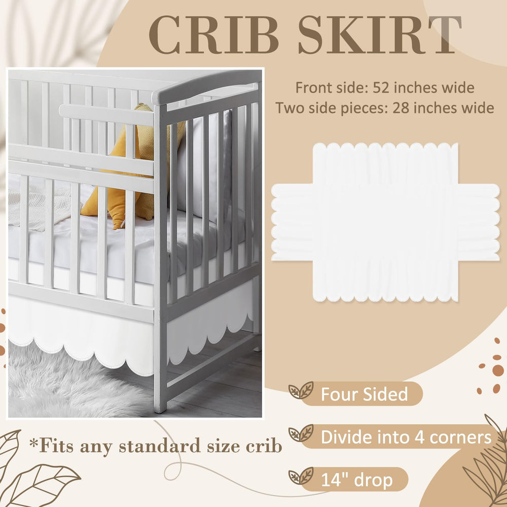Hahafelt 14 inch drop pleated dust ruffle enhances fullness and hides under-bed clutter