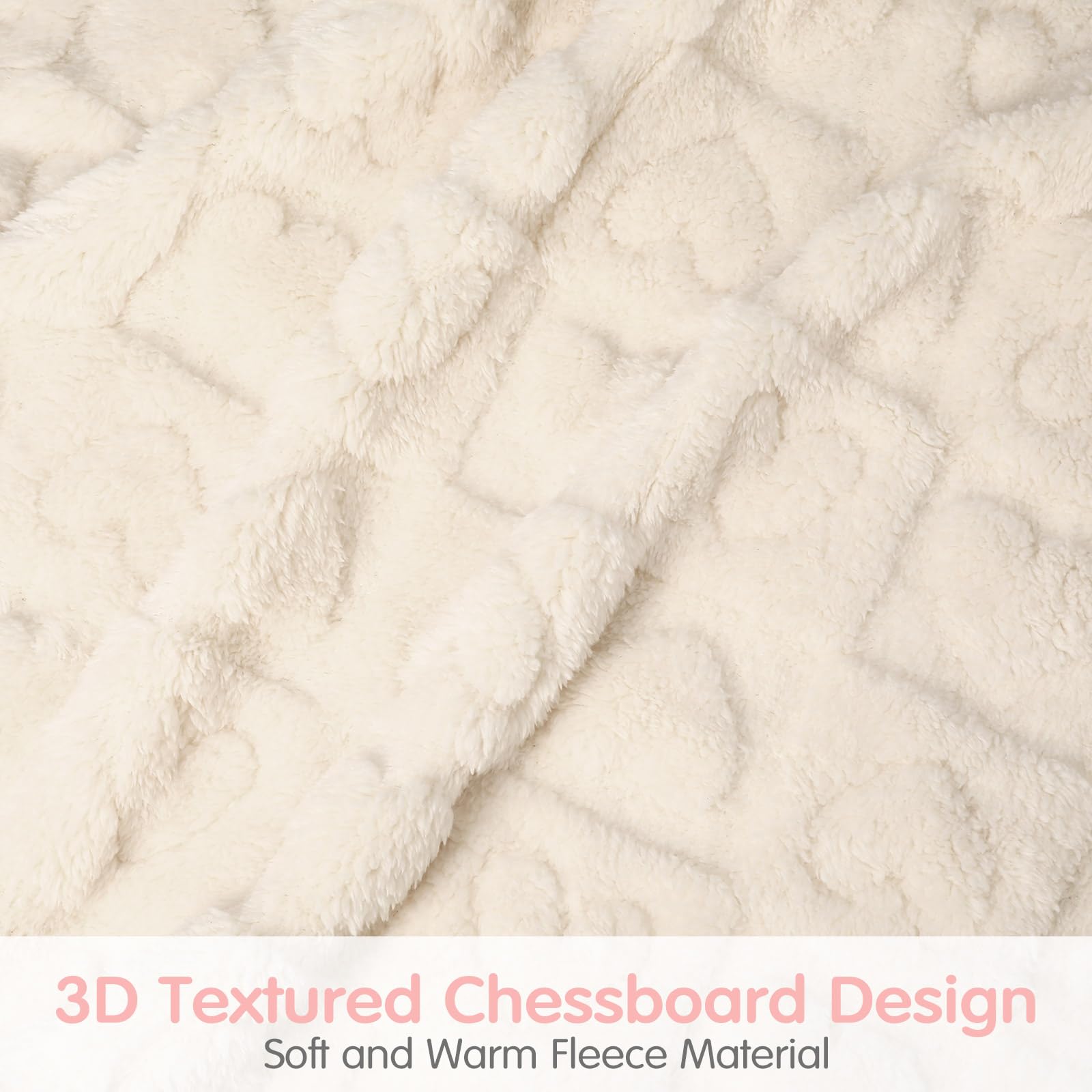 Hahafelt pink heart-checkered baby blanket 30x40 cozy stroller nap time
