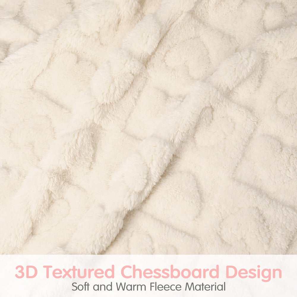 Hahafelt pink heart-checkered baby blanket 30x40 cozy stroller nap time