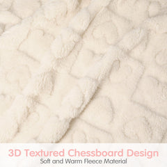 Hahafelt pink heart-checkered baby blanket 30x40 cozy stroller nap time