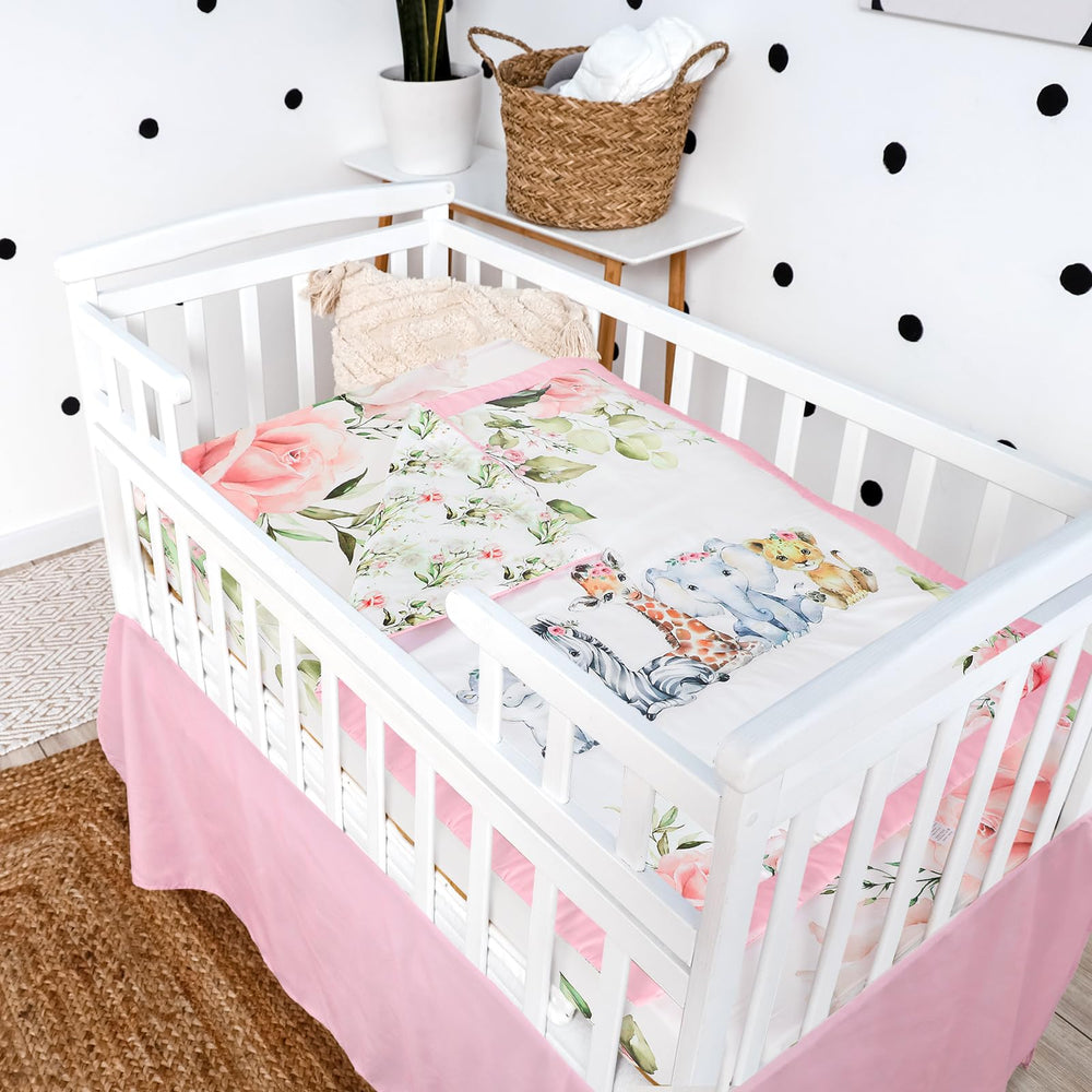 Hahafelt baby nursery pink decor anchors cozy bedtime atmosphere.
