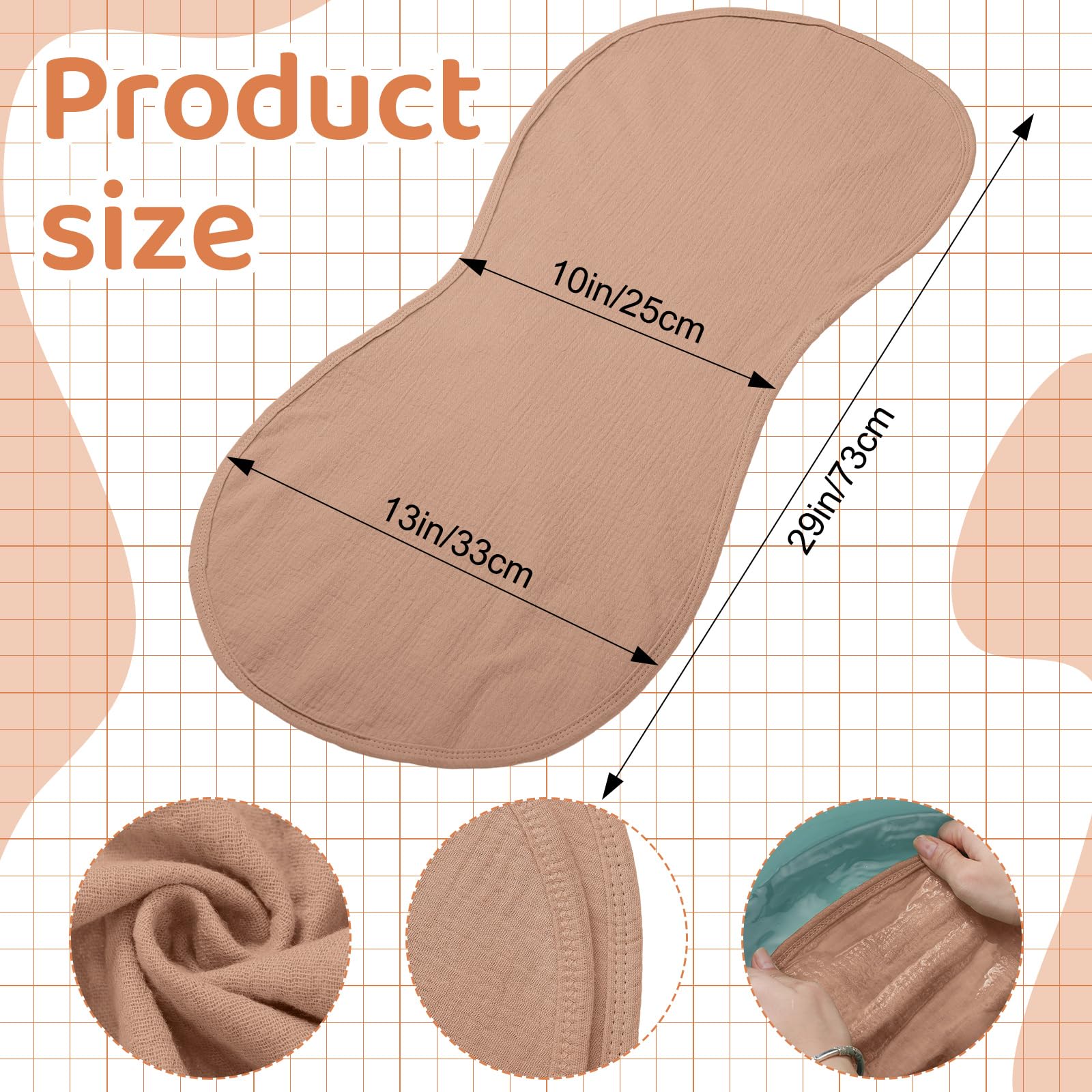 Hahafelt changing pad liner's waterproof compartment helps contain moisture during travel.