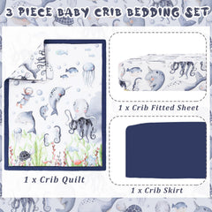 Hahafelt baby crib sheet elastic band ensures secure fit on standard cribs