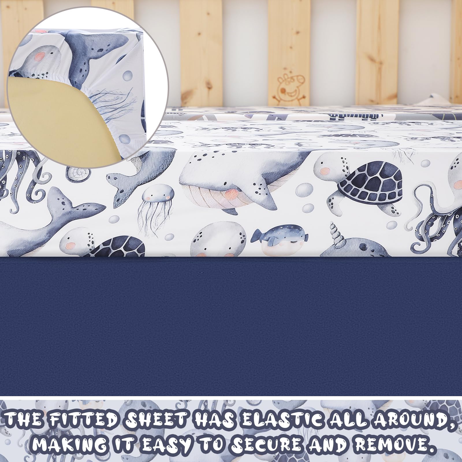Hahafelt ocean-theme nursery decor elevates crib styling