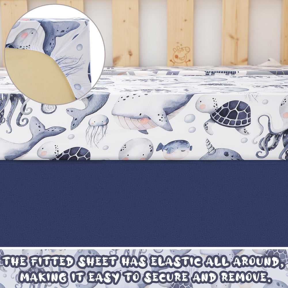 Hahafelt ocean-theme nursery decor elevates crib styling