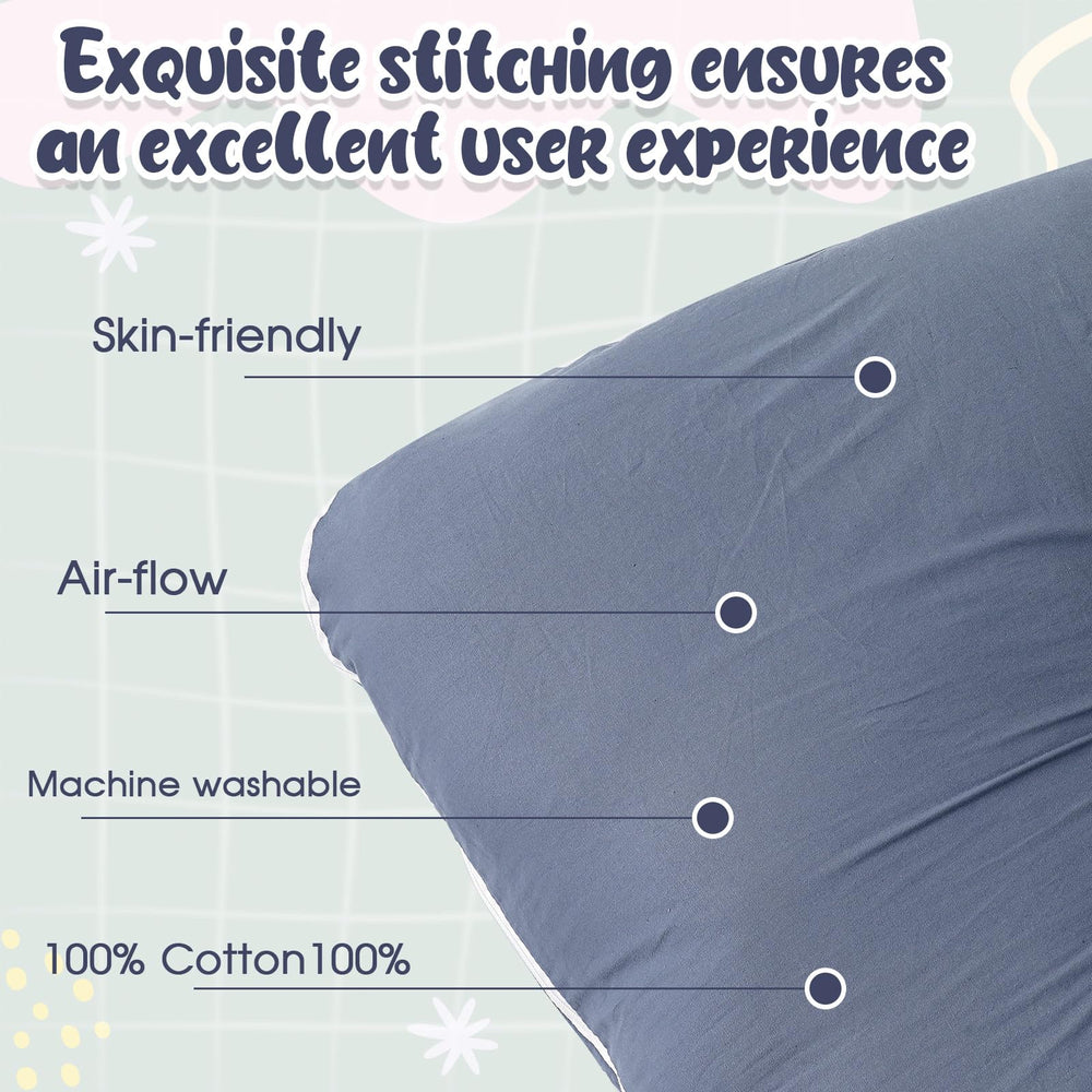 Hahafelt 55x31 inch fit keeps your U-shaped pillow snug and supported.