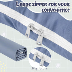 Hahafelt pillow cover with zipper detail for easy on off cleaning.