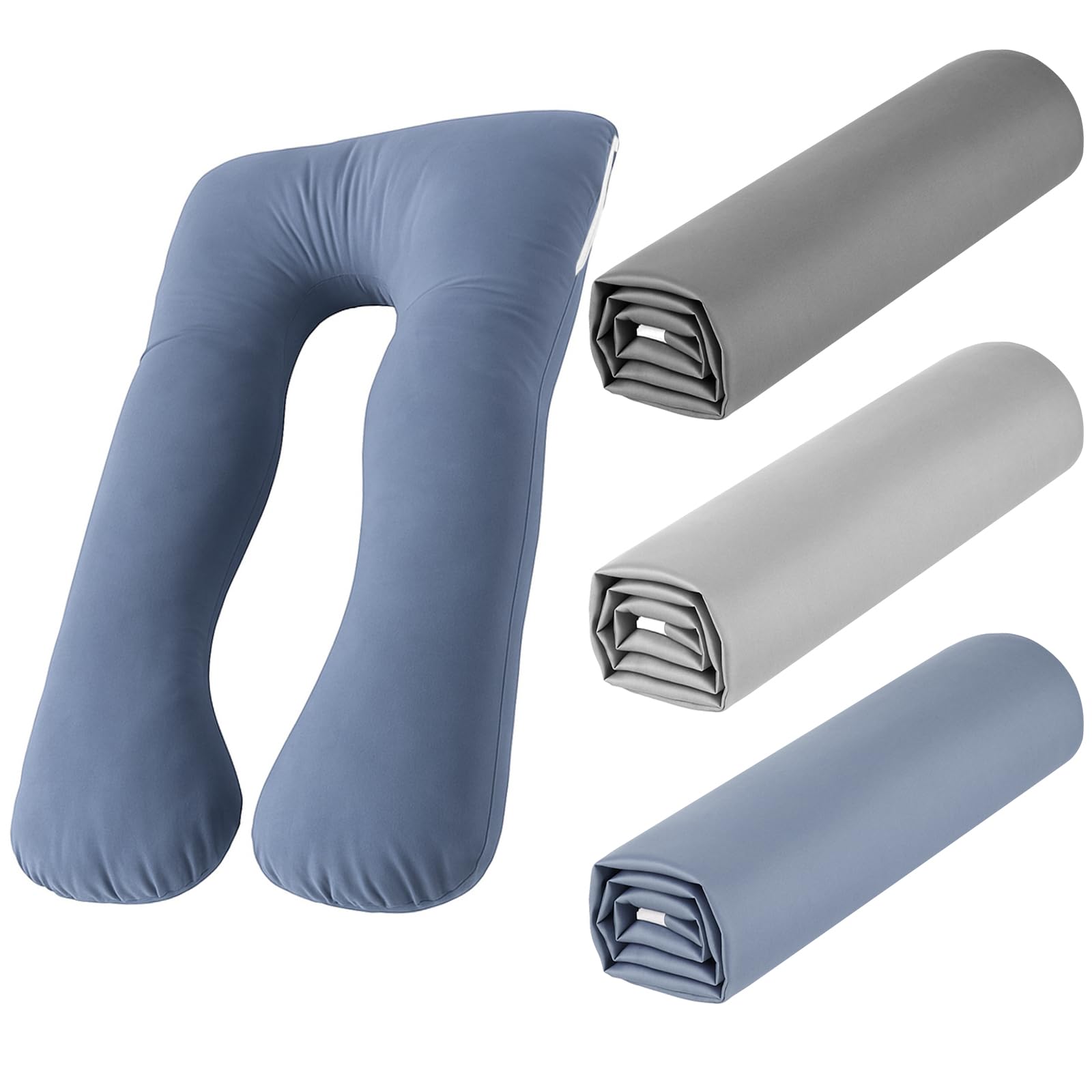 Hahafelt pregnancy pillow cover shows stitched edges for lasting comfort and neat finish.