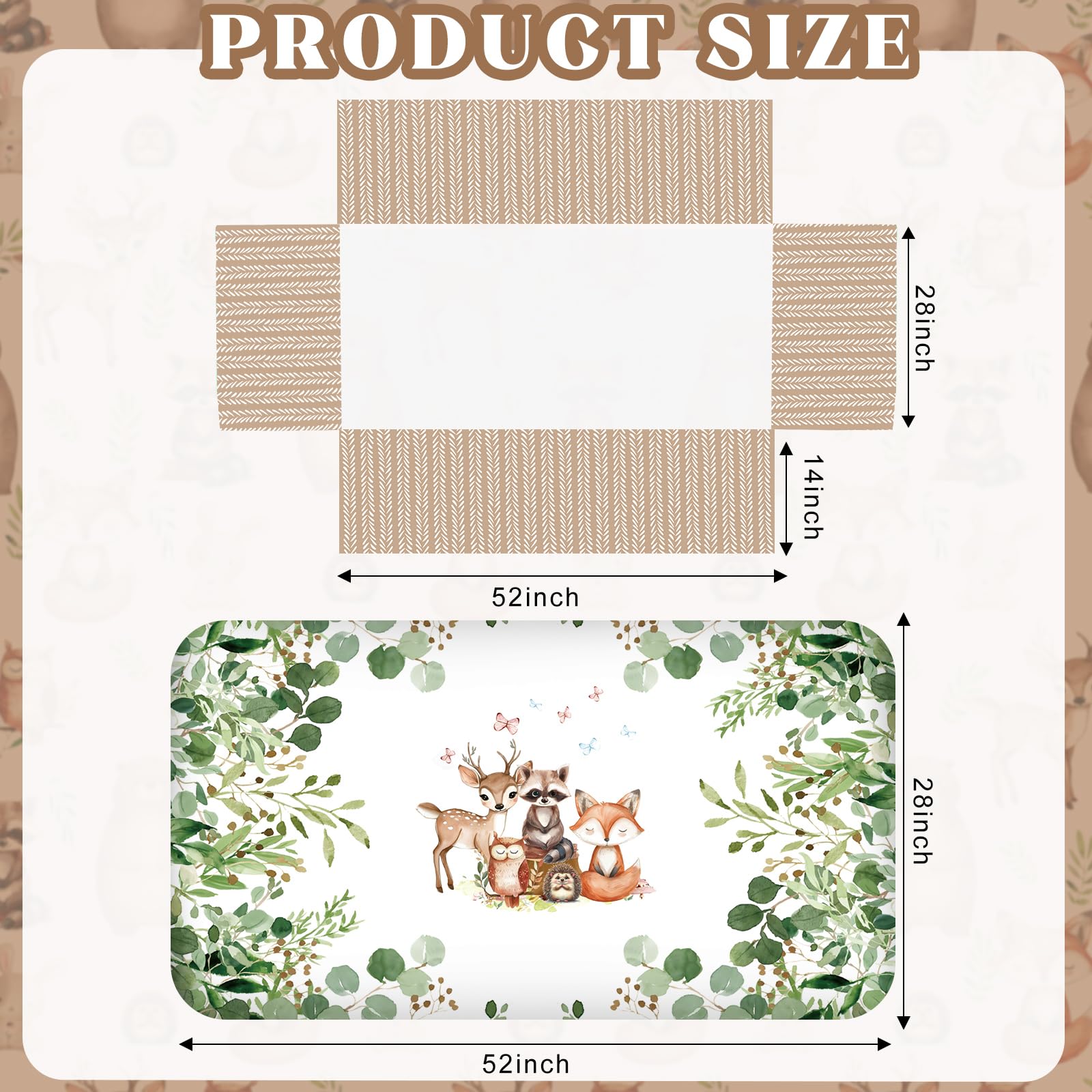 Hahafelt safari animals crib sheet close-up with elastic edge for a secure fit