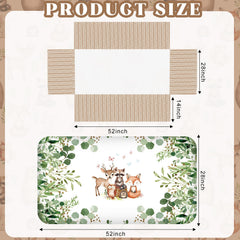 Hahafelt safari animals crib sheet close-up with elastic edge for a secure fit