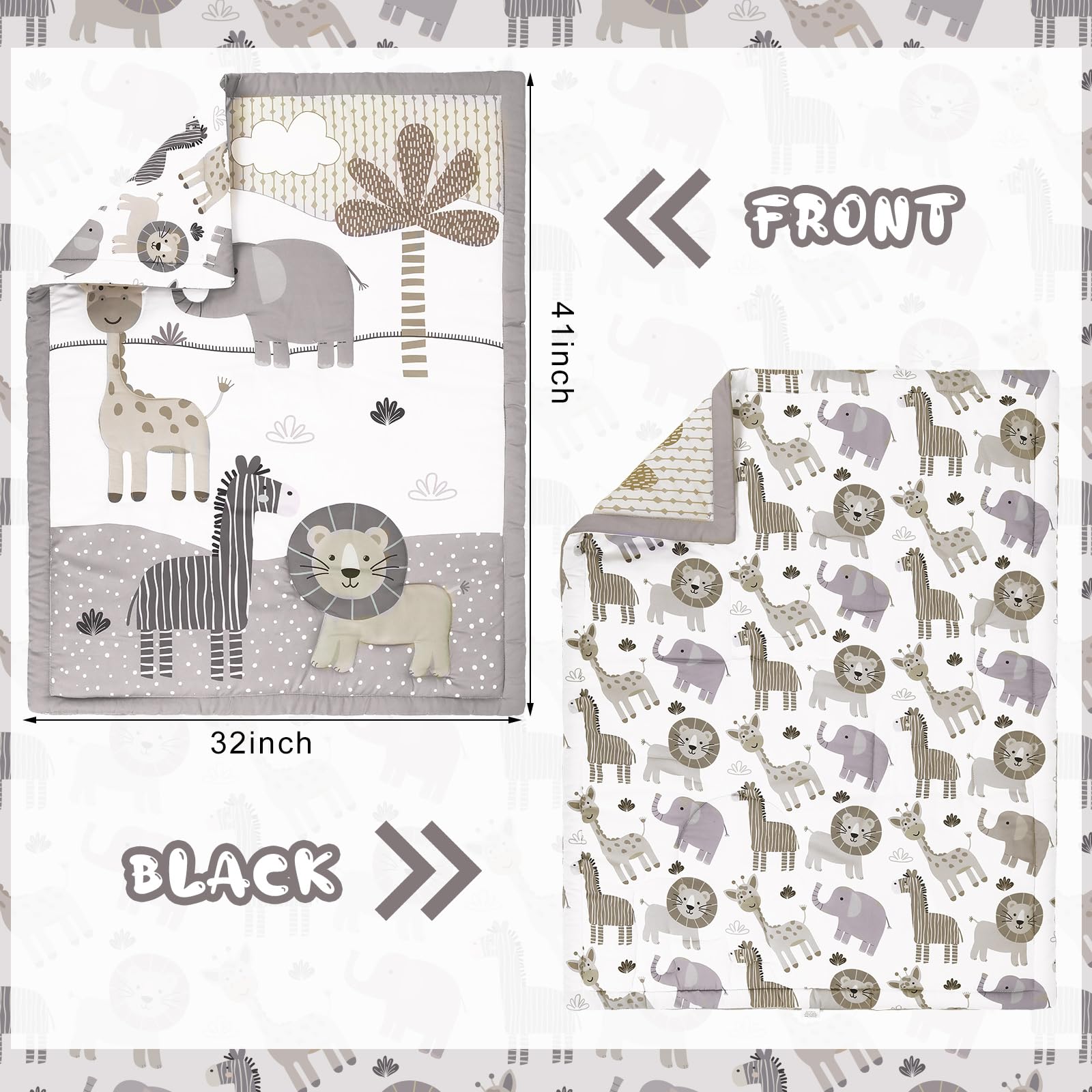 Hahafelt-safari-animals-design boosts nursery interest for a cozy ambience