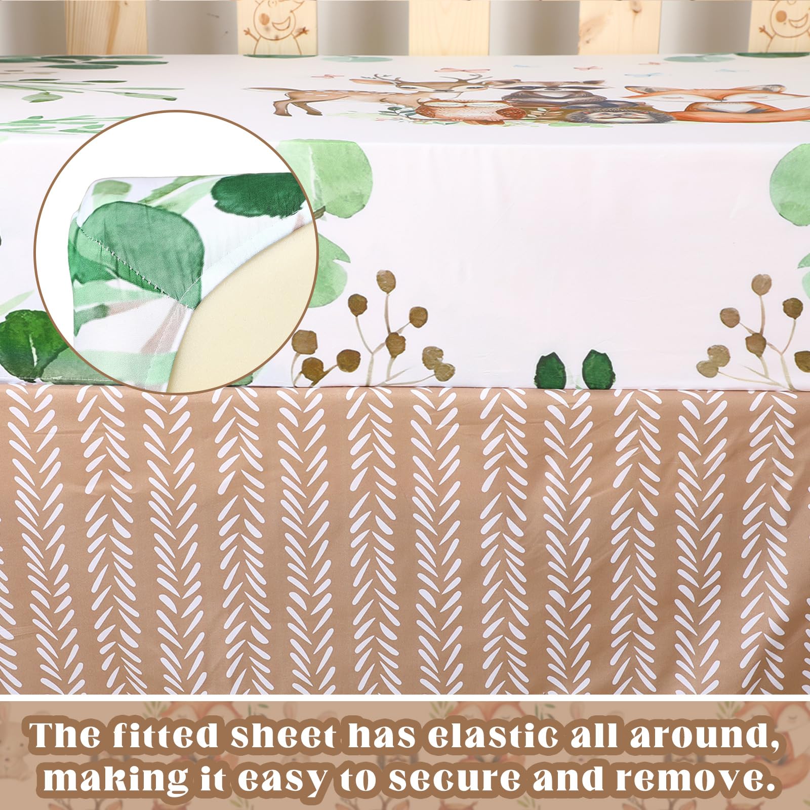 Hahafelt safari animals nursery decor image featuring woodland theme for calming ambience