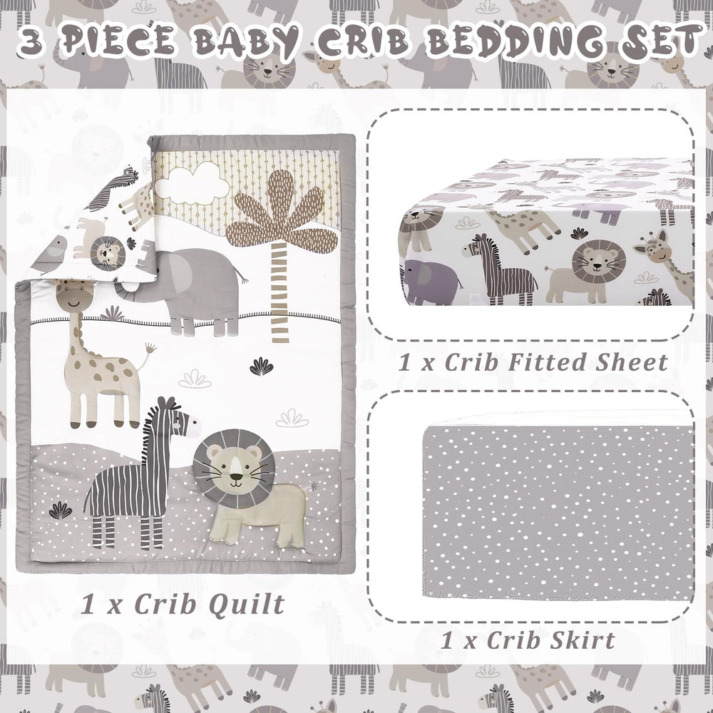 Hahafelt safari-crib-sheet features playful print with snug sleep space