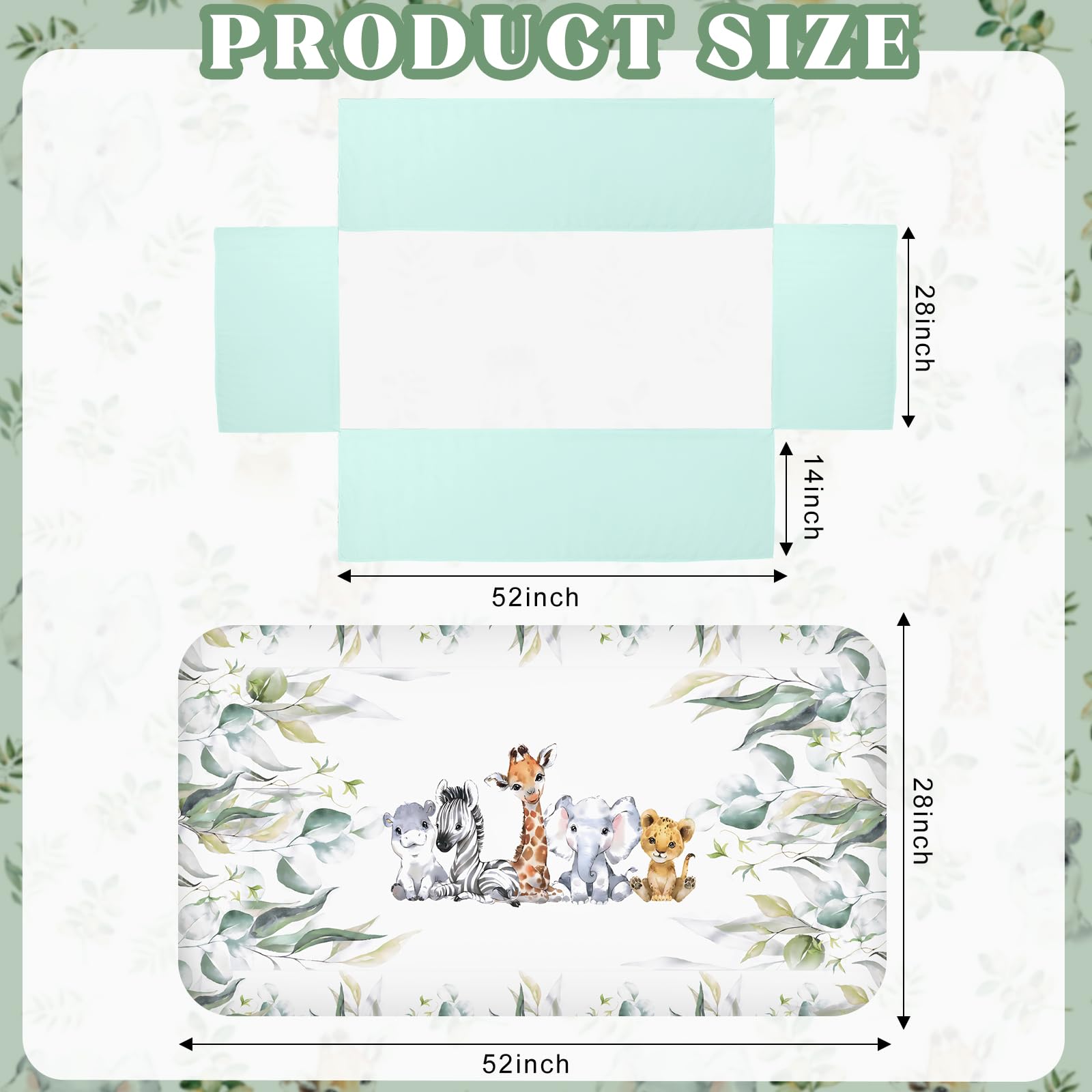 Hahafelt watercolor safari pattern adds playful nursery decor